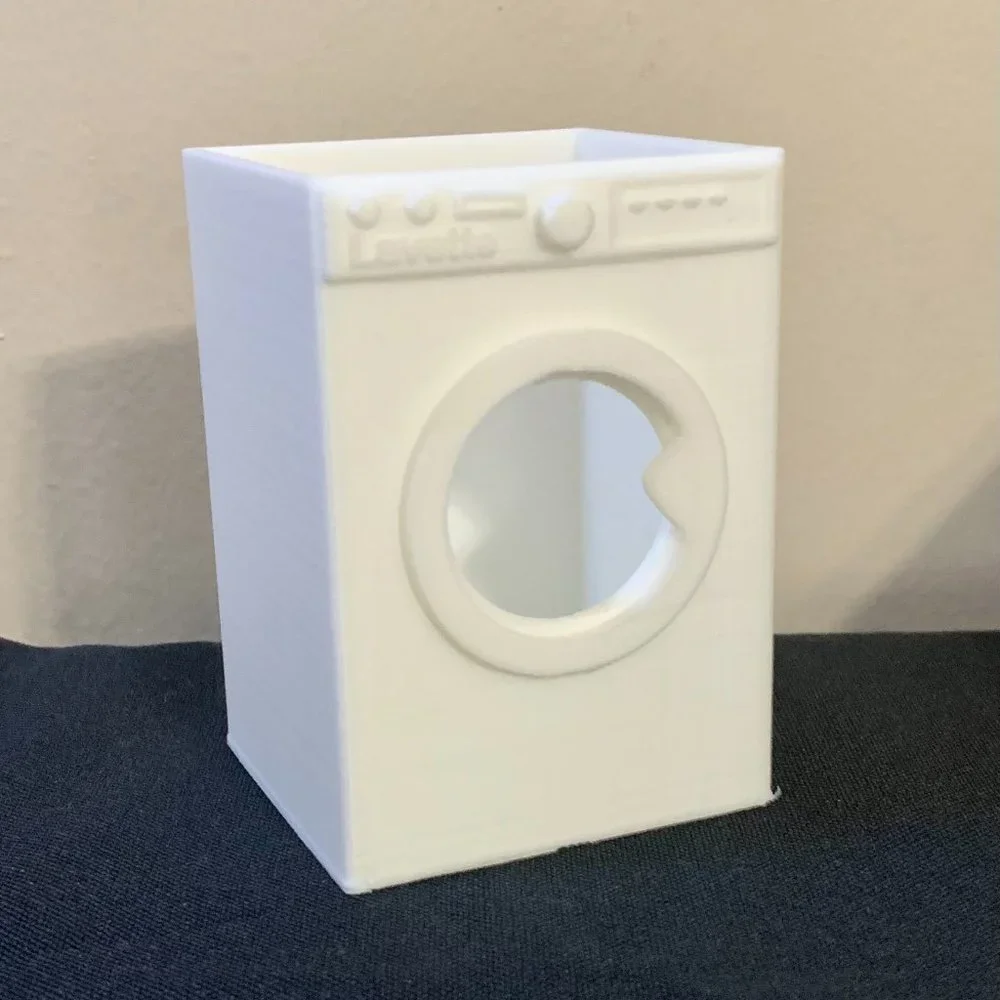Mini Washer 3D Printing Cup Holder Desk Organizer Washing Machine Detergent Tabs